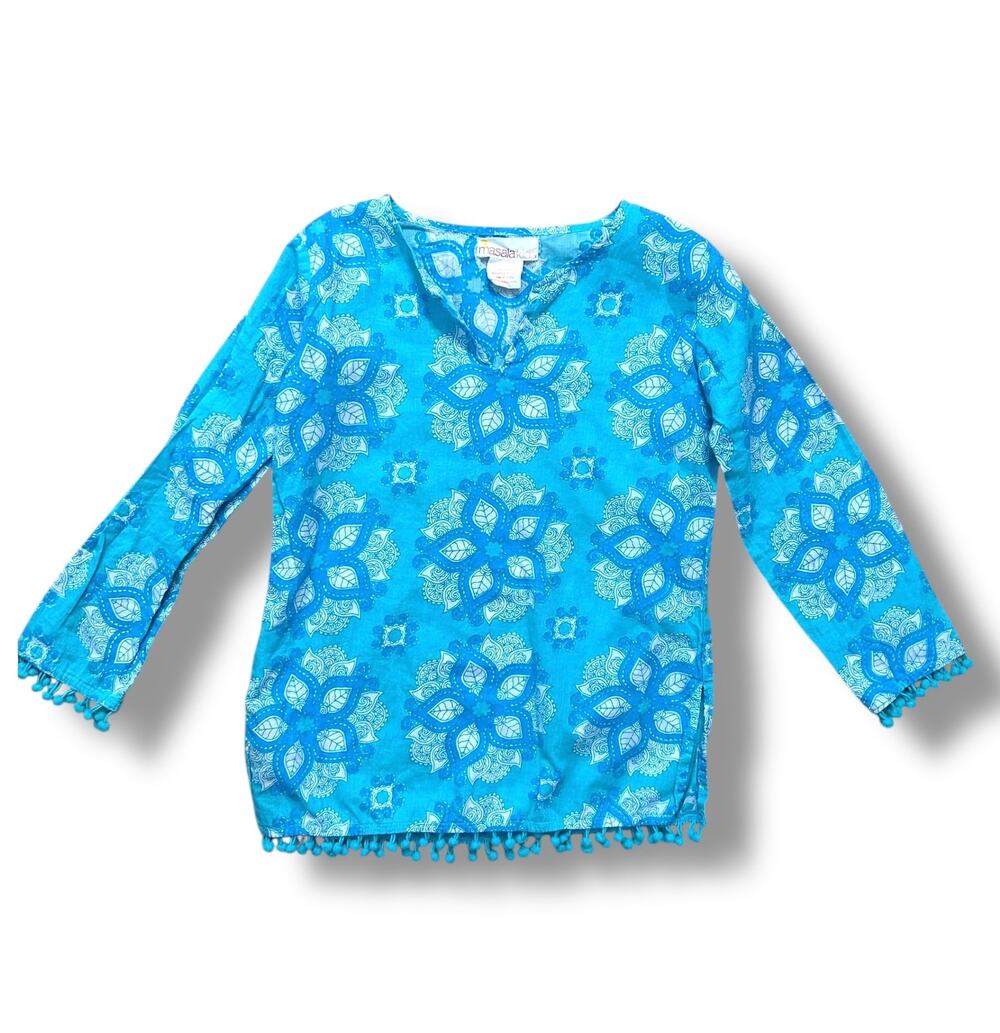 Masala Kids Pom Pom Tunic, Size 4Y